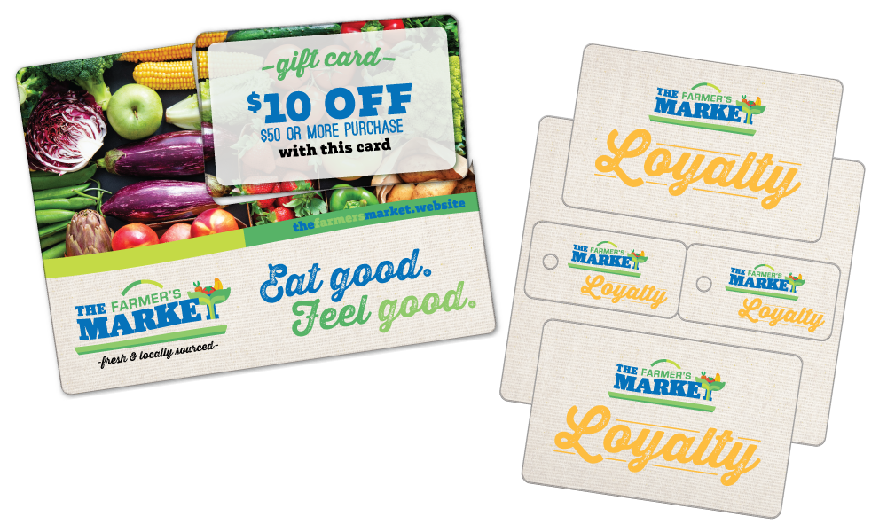 Grocery Acclaim postcard and loyalty card
