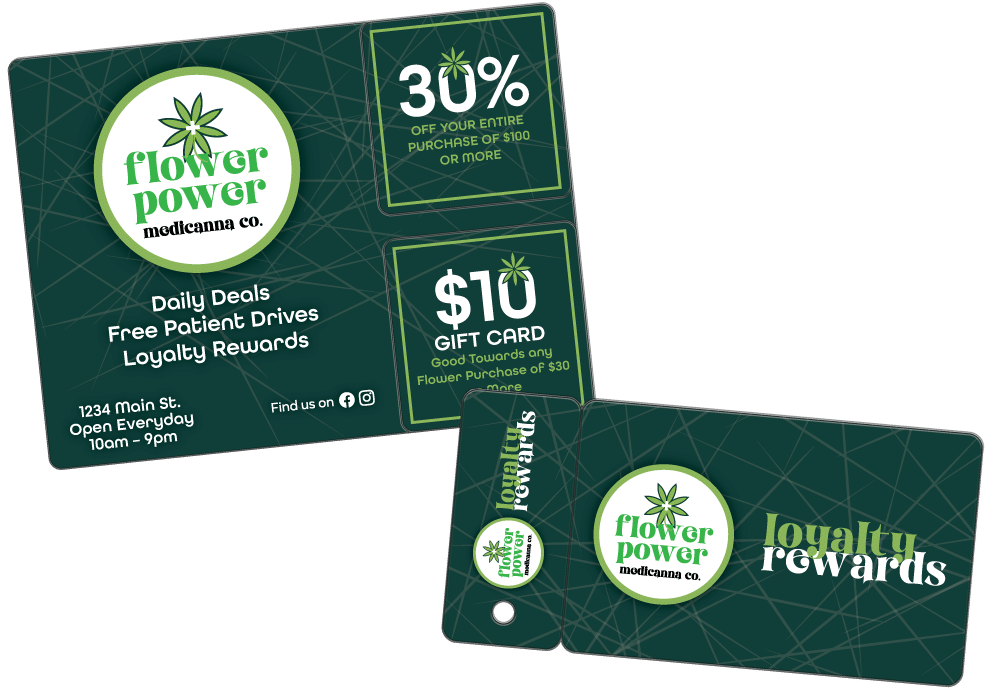 Dispensary mailer and loyalty card