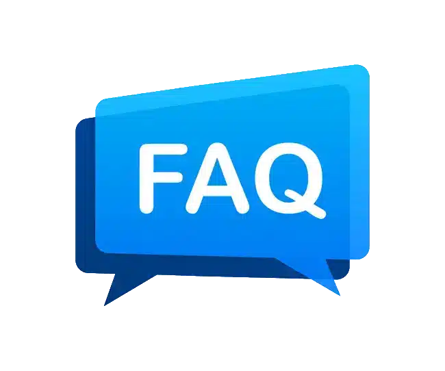 Blue frequently asked questions speech bubble